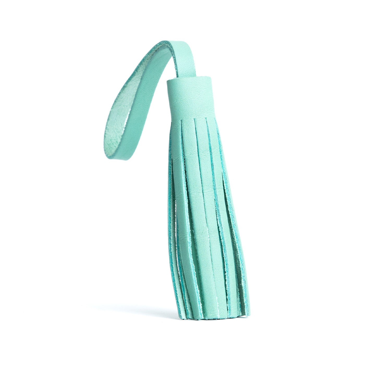 Mint*Large | Fringed leather tassel with leather loop