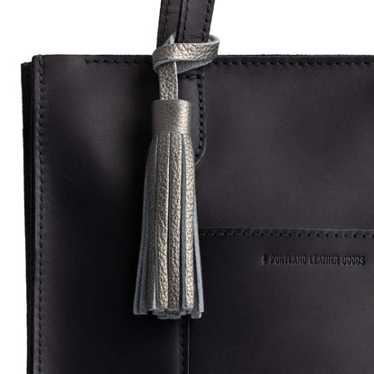 Stardust | Fringed leather tassel with leather loop