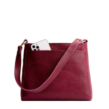 Orchid*Small | Triangular shoulder bag with antiqued brass finished hardware