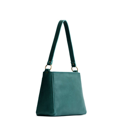 Sea Glass*Small | Triangular shoulder bag with antiqued brass finished hardware