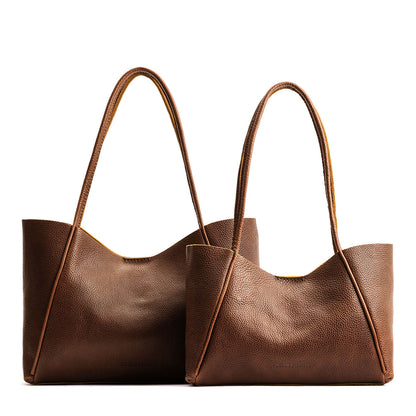 Asheville | Side by side comparison of both sizes of wide totes