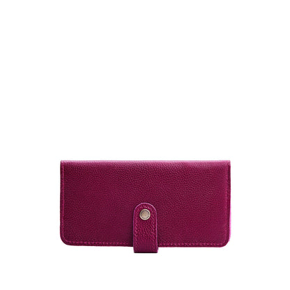 Orchid | Leather wallet with snap closure