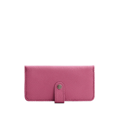 Wild Rose | Leather wallet with snap closure
