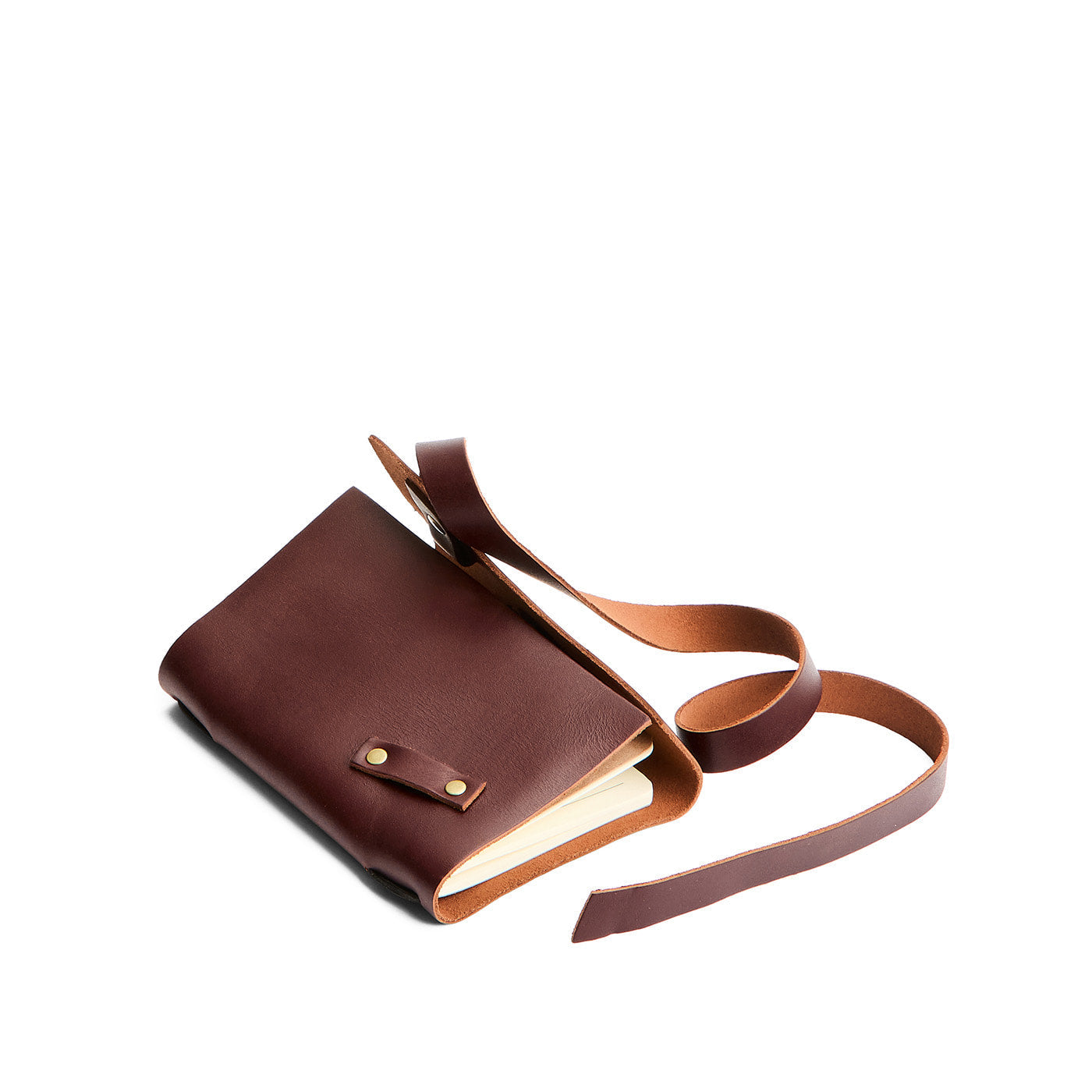Cognac*Small | Wrap Journal open