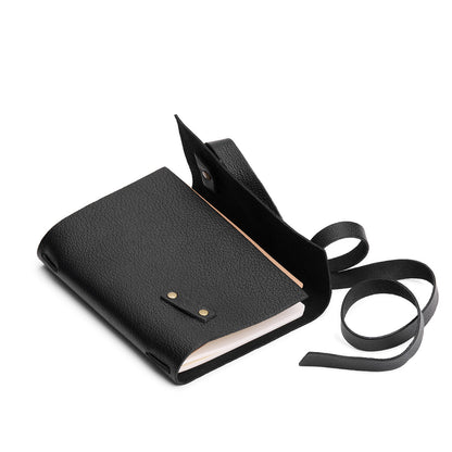 Pebbled--black*Medium | Wrap Journal open