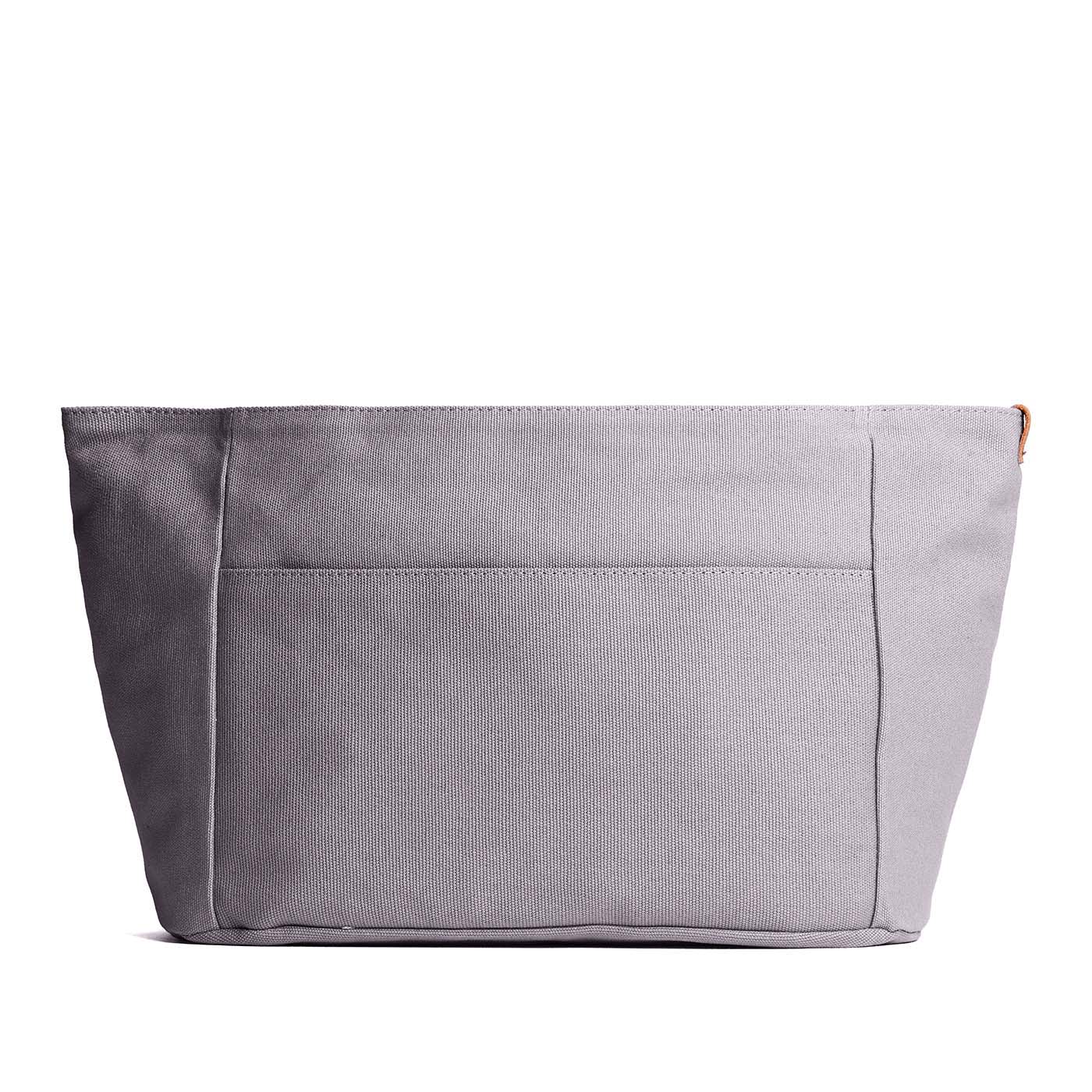 Gray*Zipper*Large | Large canvas bag insert for organization