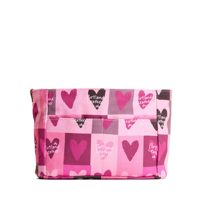Sugar Rush*Zipper*Small | Heart printed canvas organizer with pockets