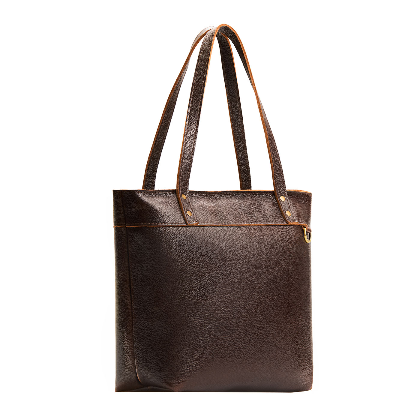 Coldbrew*Medium*Zipper | Leather tote bag with riveted straps and exterior key loop